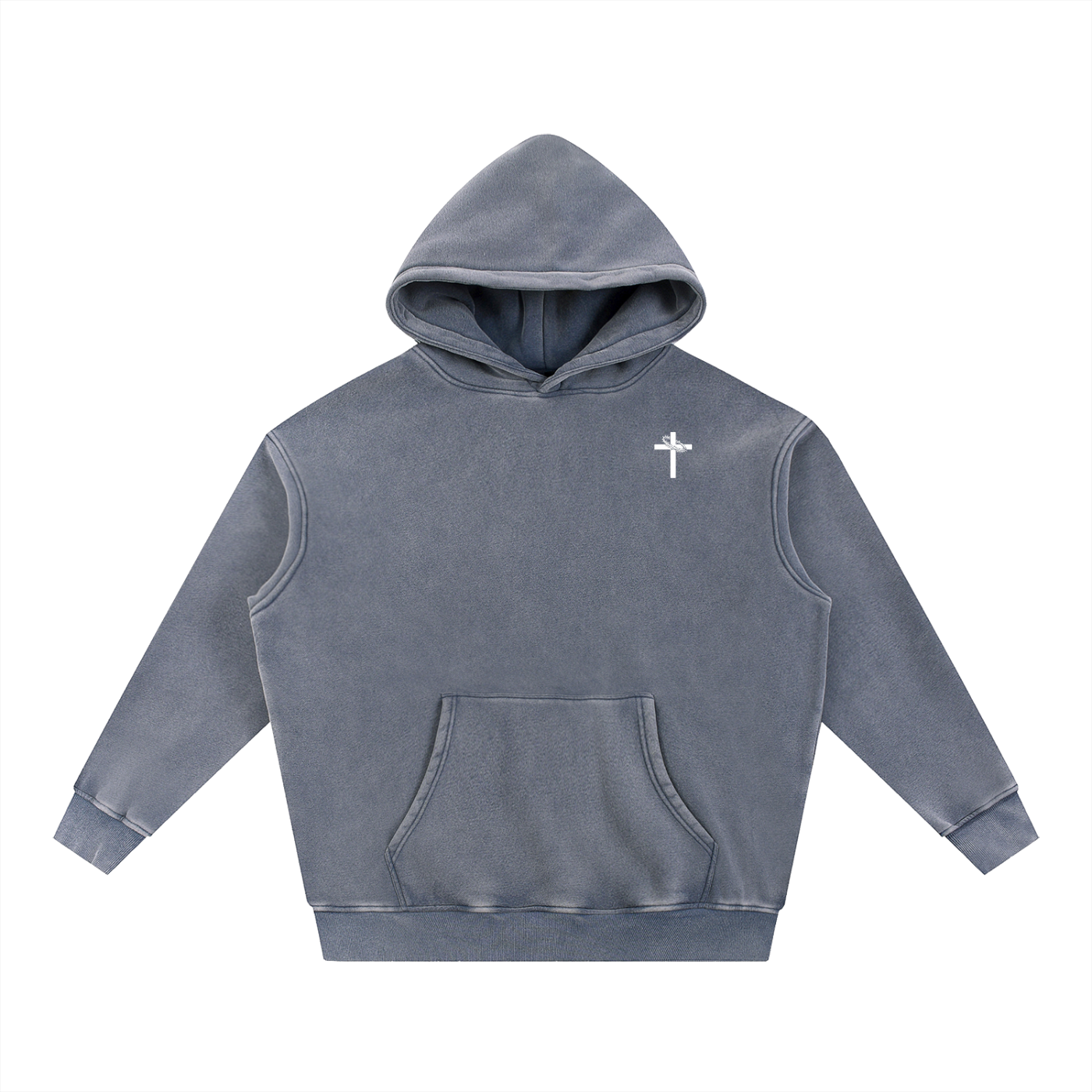 Snow Wash Fleece Oversize Hoodie