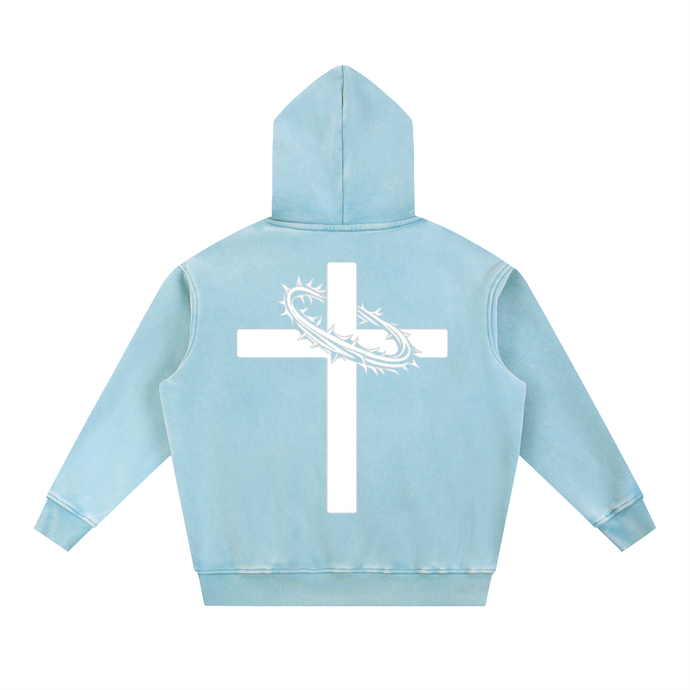 Snow Wash Fleece Oversize Hoodie