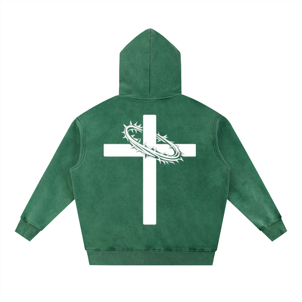 Snow Wash Fleece Oversize Hoodie