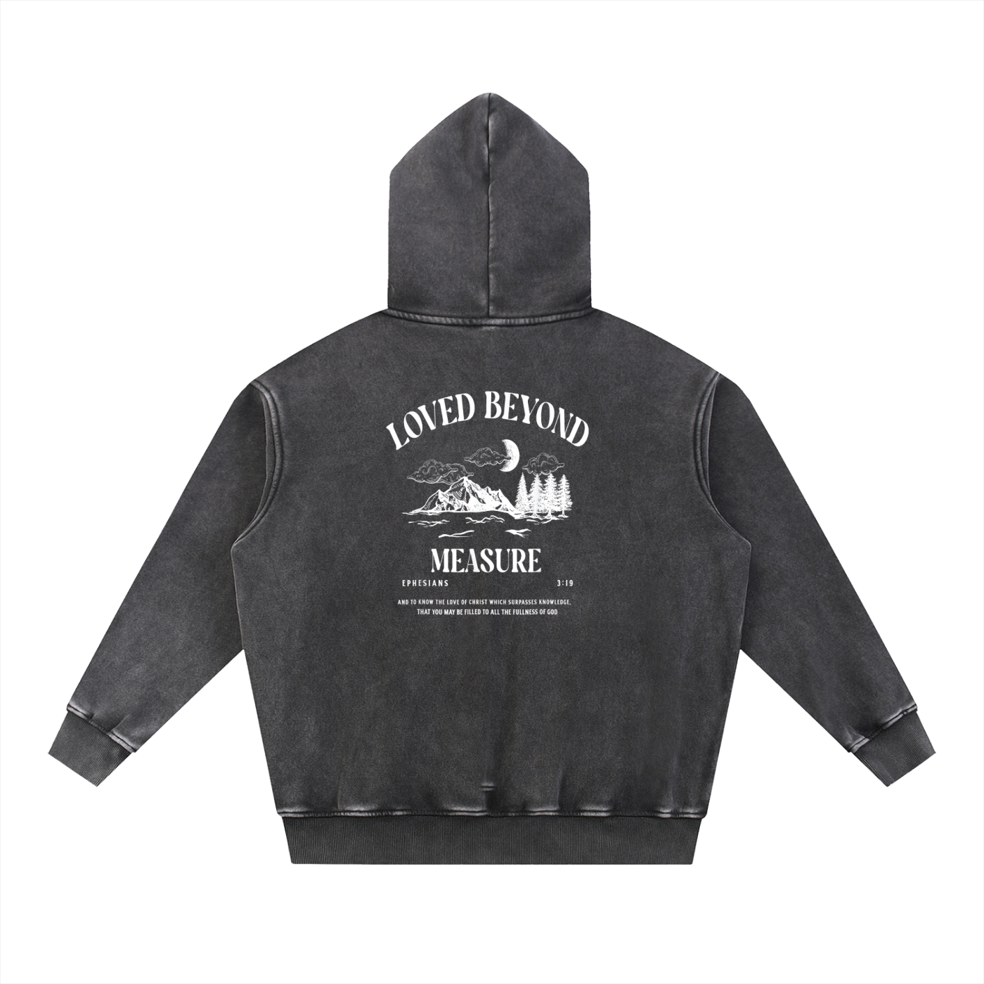 Snow Wash Fleece Oversize Hoodie