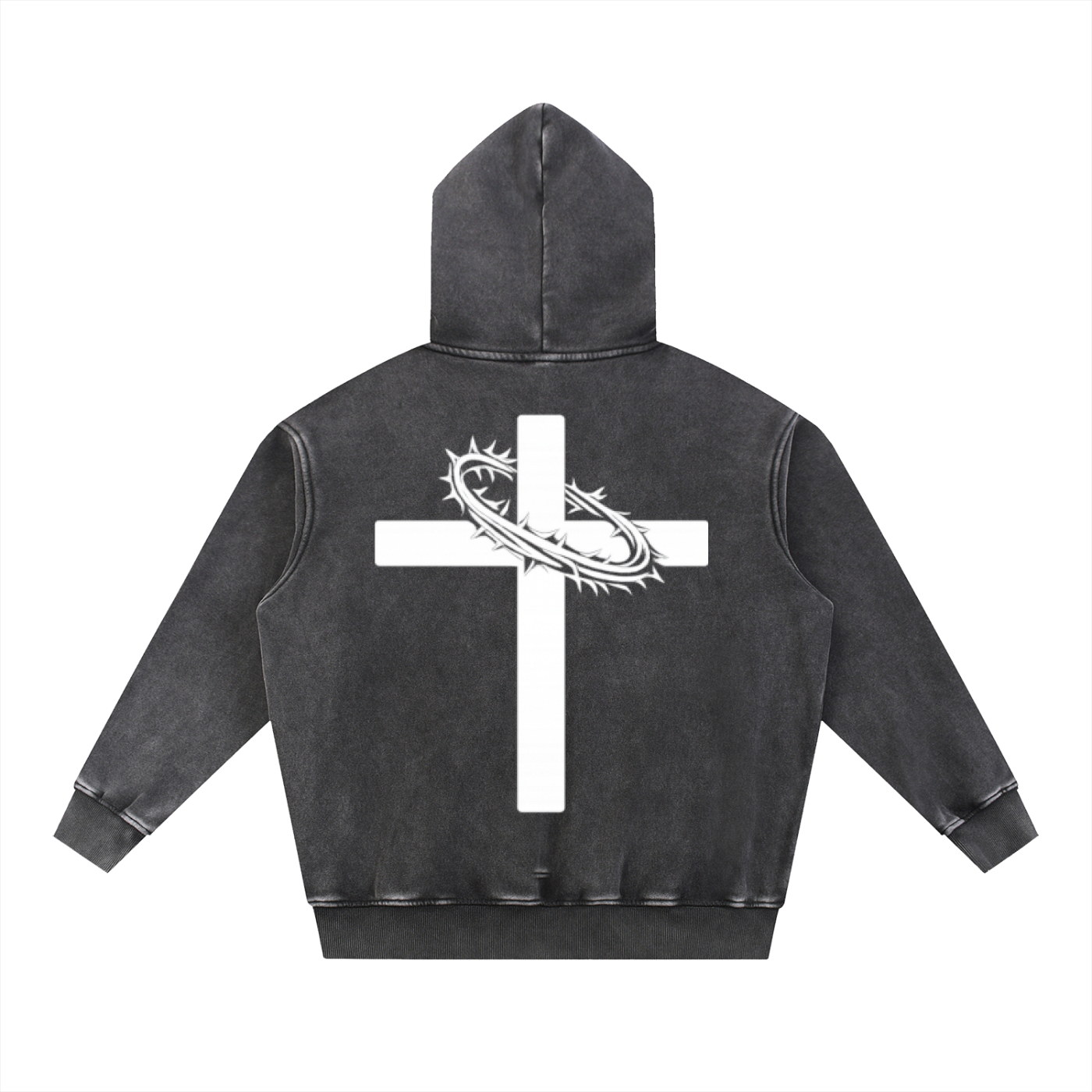 Snow Wash Fleece Oversize Hoodie