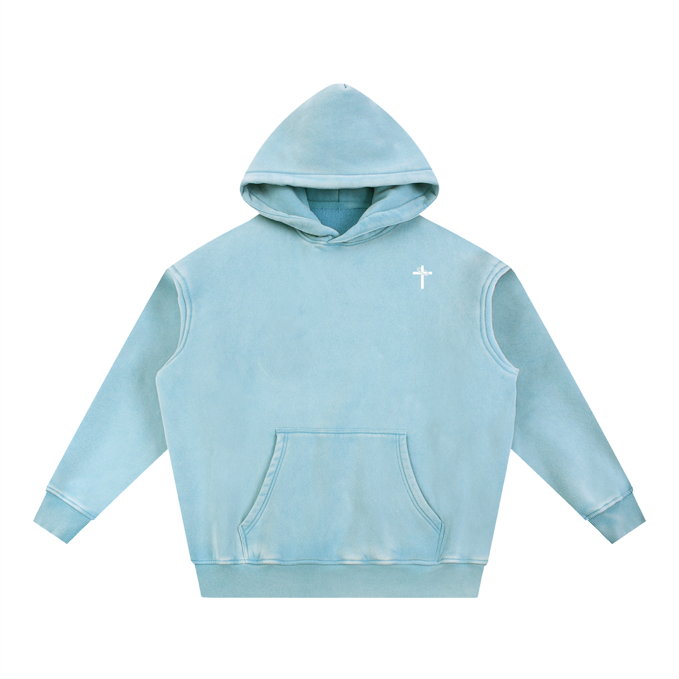 Snow Wash Fleece Oversize Hoodie