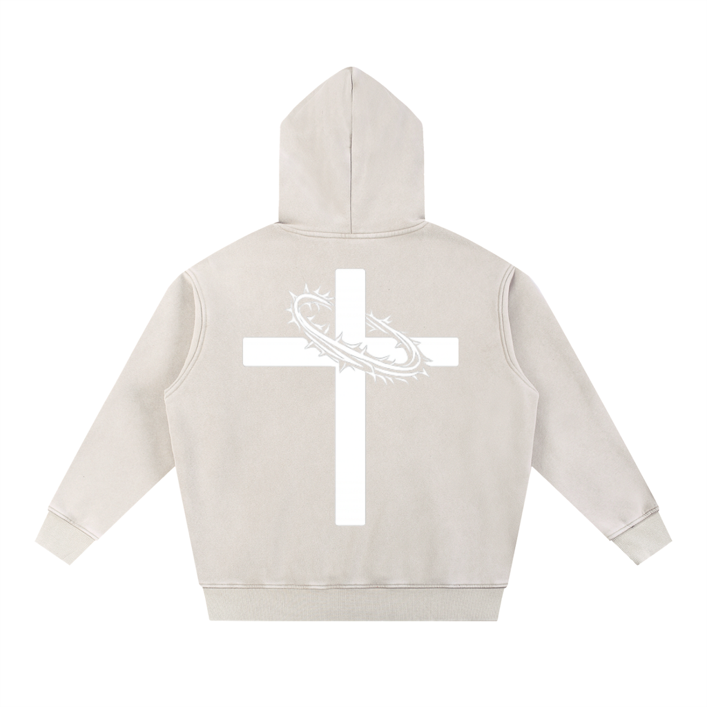 Snow Wash Fleece Oversize Hoodie