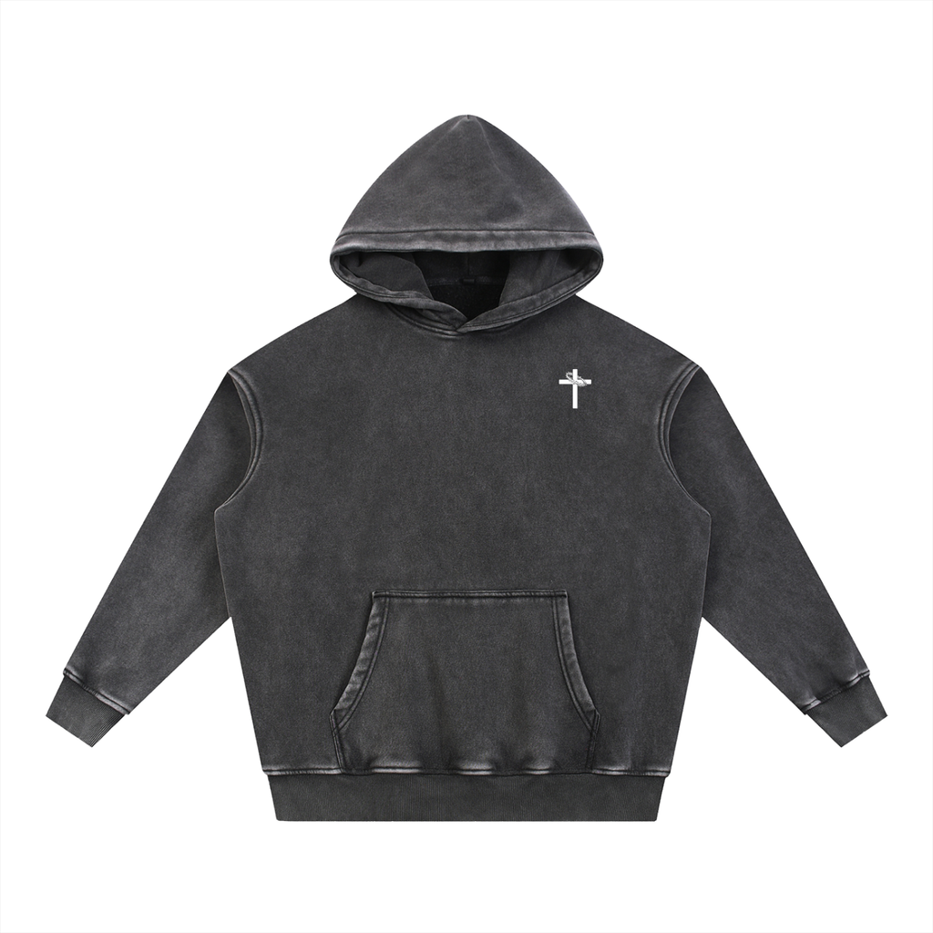 Snow Wash Fleece Oversize Hoodie