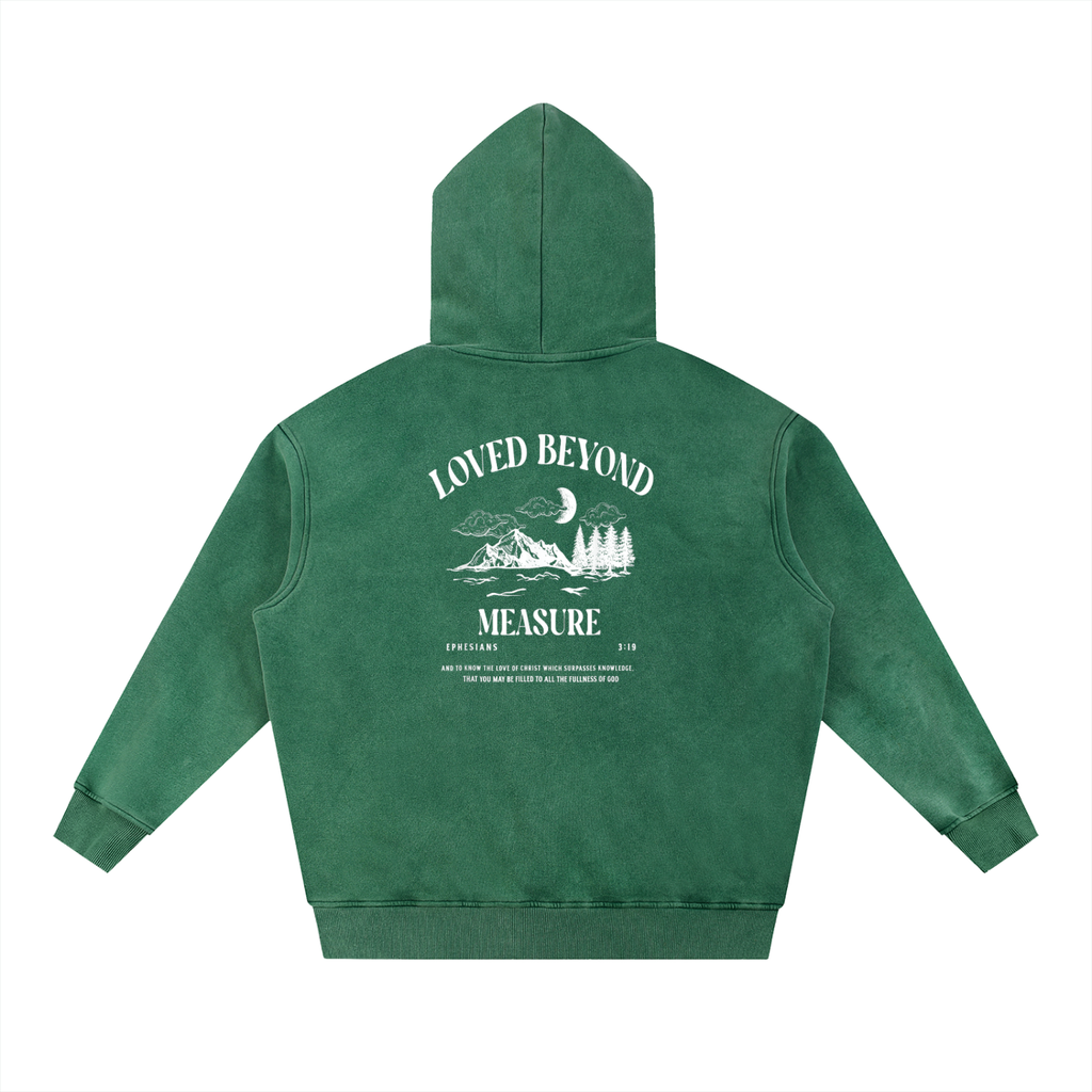 Snow Wash Fleece Oversize Hoodie