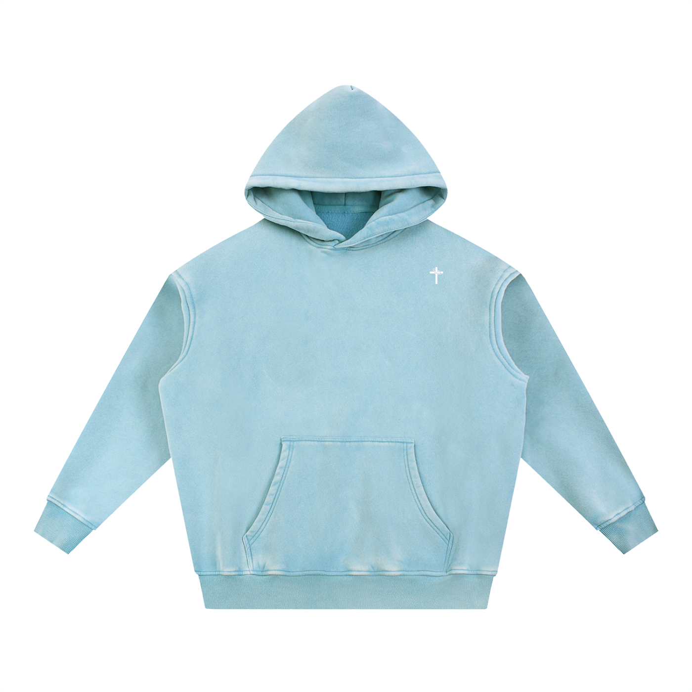 Snow Wash Fleece Oversize Hoodie
